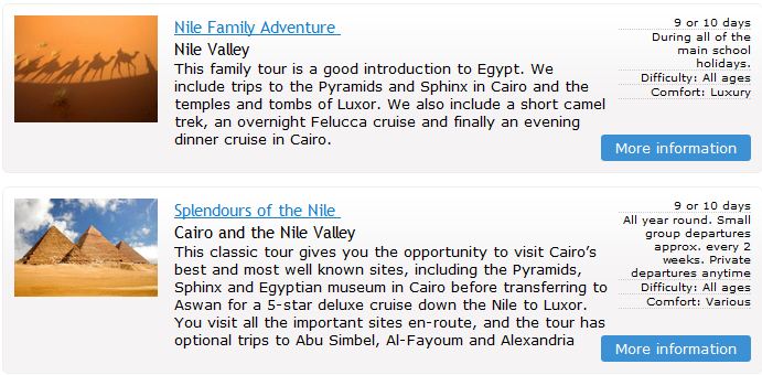 Tour of Egypt